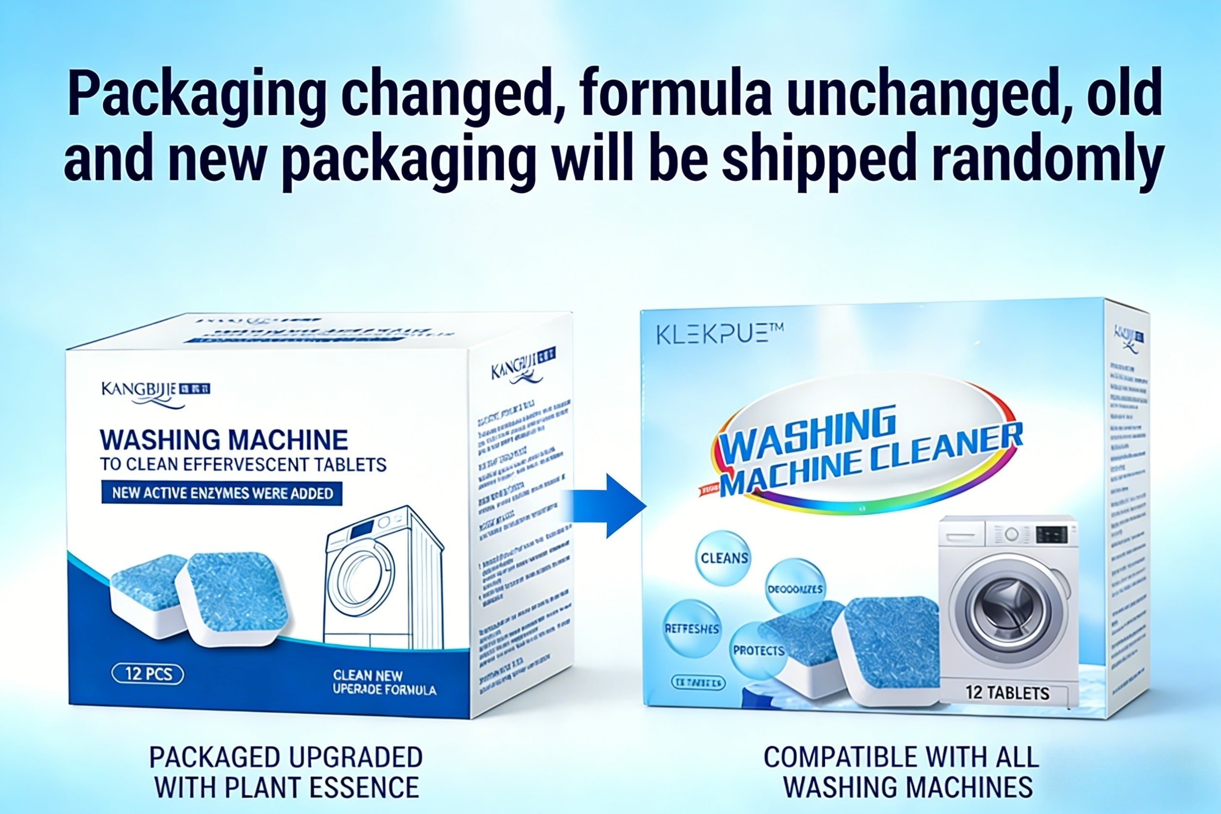 12 Pack Washing Machine Descaler Cleaner Tablets, Front Top Load Washer Descaler Septic Safe, Deep Clean Removes Limescale Odor Residue, Individually Wrapped
