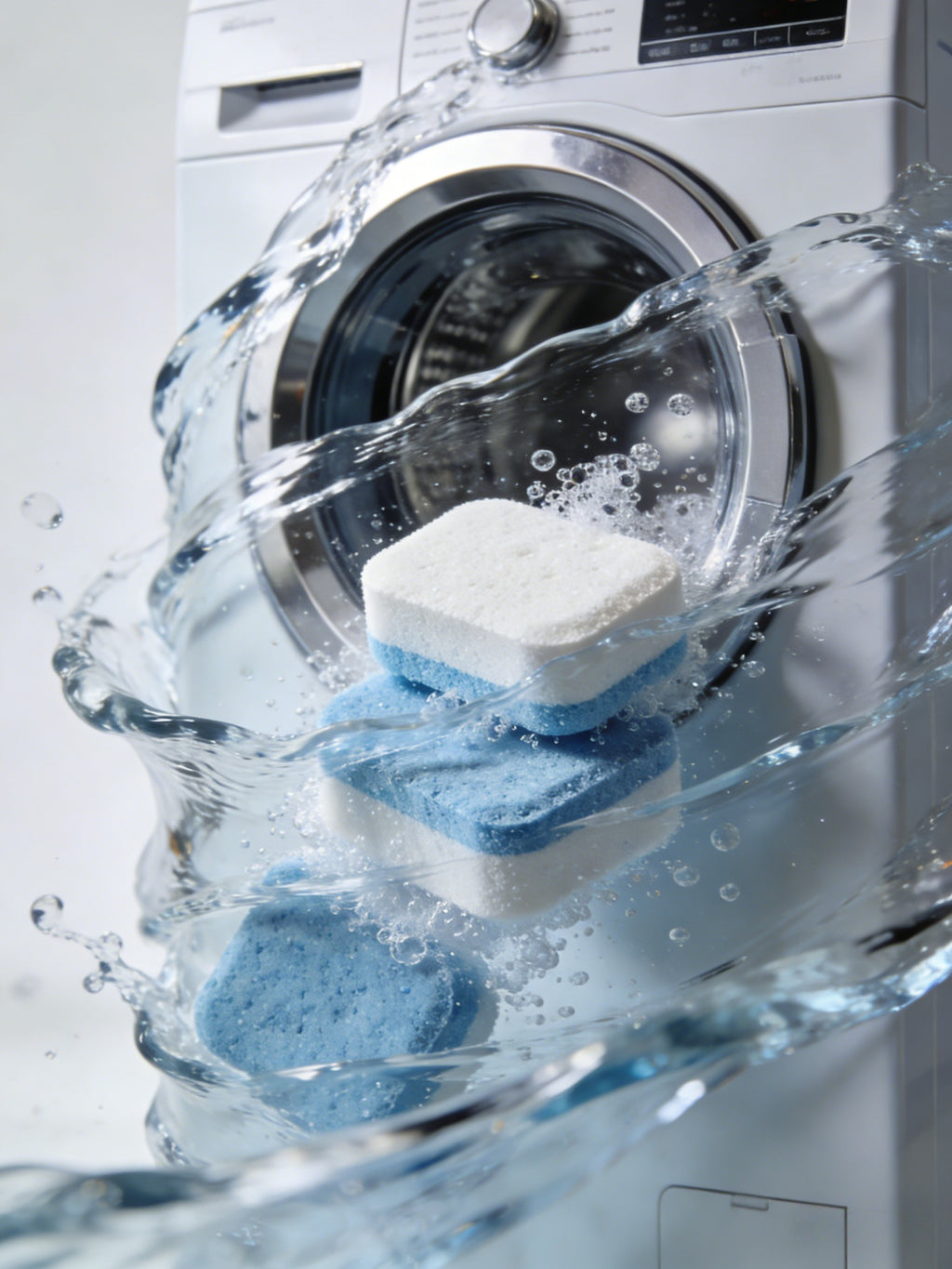 12 Pack Washing Machine Descaler Cleaner Tablets, Front Top Load Washer Descaler Septic Safe, Deep Clean Removes Limescale Odor Residue, Individually Wrapped