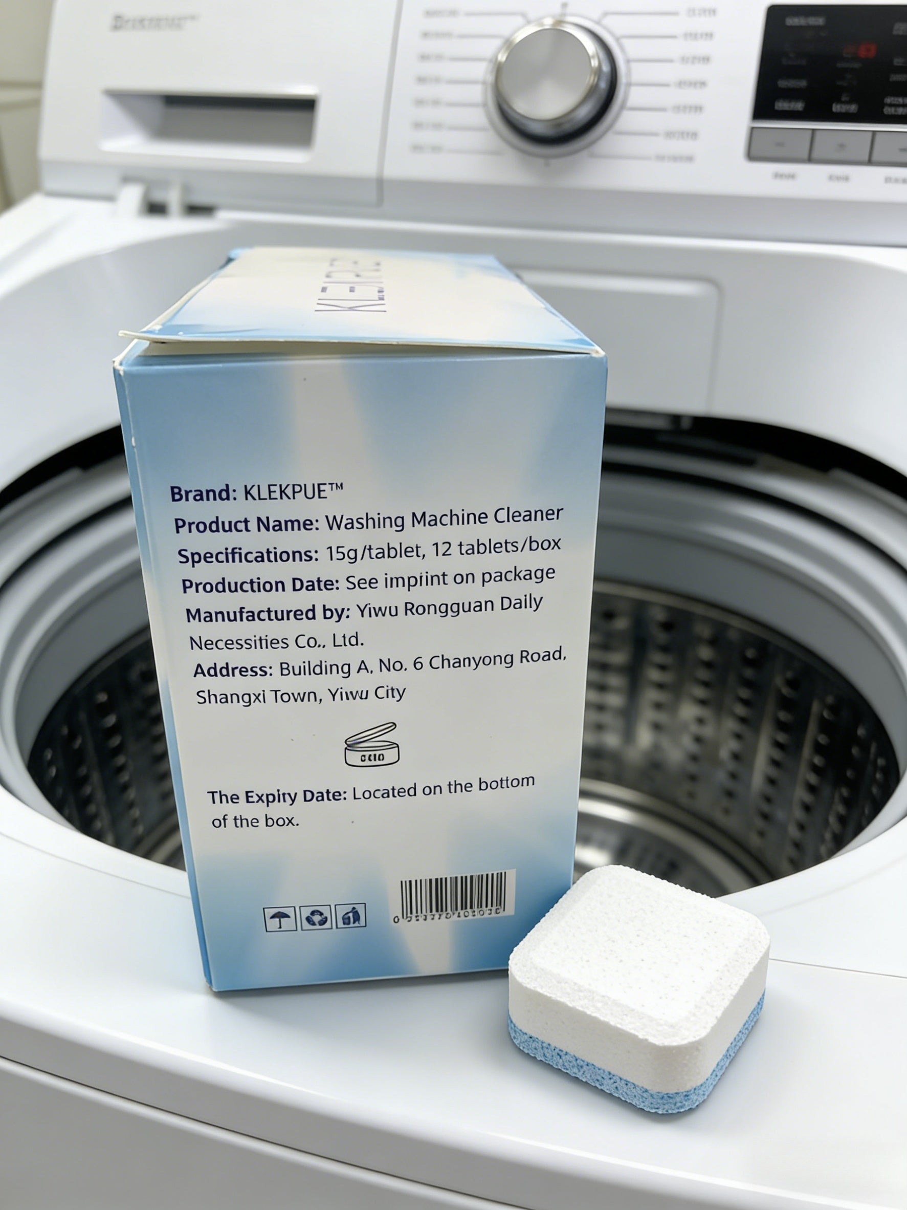 12 Pack Washing Machine Descaler Cleaner Tablets, Front Top Load Washer Descaler Septic Safe, Deep Clean Removes Limescale Odor Residue, Individually Wrapped
